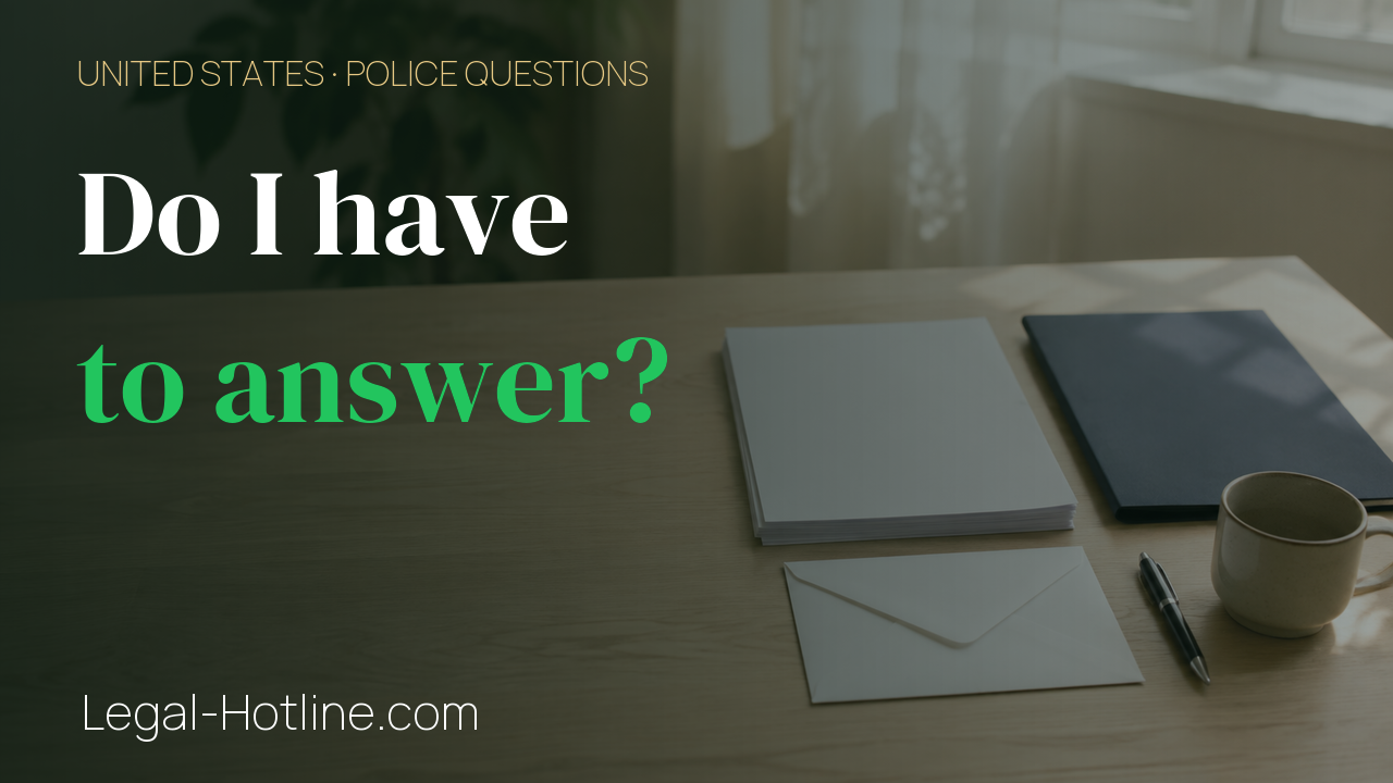 Thumbnail for Police want to question me—do I have to go, and should I answer without a lawyer?